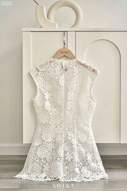 Lace Peplum Top